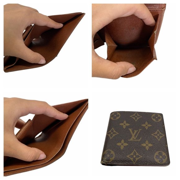 Authentic Louis Vuitton Wallet Porte Monaie Brown Monogram LV Vintage - Picture 4 of 10
